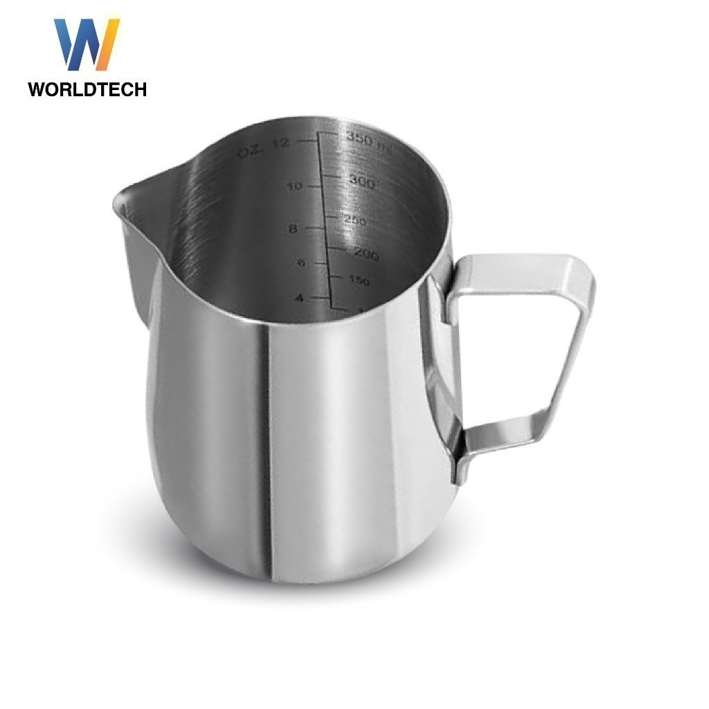 Worldtech Xpresso เหยือก สแตนเลส โถตีฟองนม Milk Frothing Pitcher ขนาด 350 ml. รุ่น WT-CM-ACC-PITCHER ราคา ถูกที่สุด ดีลบีเคเค แกลเลอรีภาพที่ 9