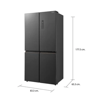 TOSHIBA ตู้เย็น MULTI DOOR GR-RF611WI-PMTH(60) 16.7 คิว สีเทาเข้ม อินเวอร์เตอร์ จัดส่งโดย HomePro