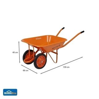 MATALL รถเข็นปูน ล้อคู่ WB6200D สีส้ม จัดส่งโดย HomePro