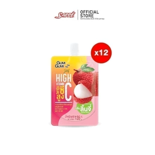 กุมิ กุมิ เจลลี่ คาราจีแนนและบุก ขนมเยลลี่น้ำผลไม้ รสลิ้นจี่ Gumi Gumi Jelly and Konjac Lychee Juice ผสมวิตามินซี