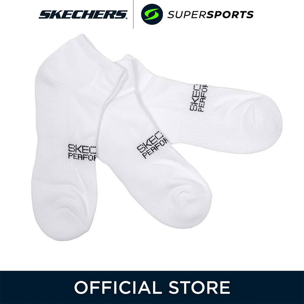 SKECHERS Performance White ถุงเท้าผู้ใหญ่ (แพ็ค 3 คู่)