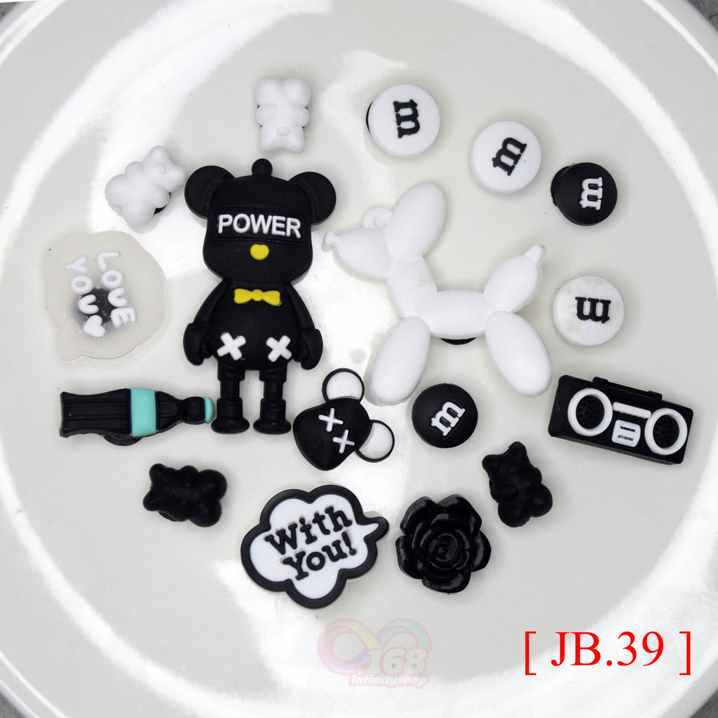 17 ชิ้น เช๊ตการ์ตูน ตุ๊กตา [ JB.39 ] 🇹🇭ร้านไทย#จิบบิท#ติดรองเท้า#กระเป๋า#DIY พีวีซี น่ารัก อุปกรณ์เสริม