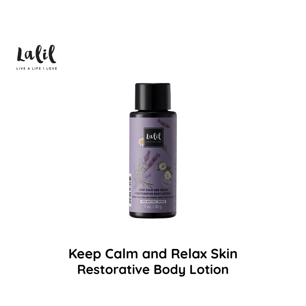 (New Package) LALIL Keep Calm and Relax Restorative Body Lotion 30g. (โลชั่นฟื้นบำรุงผิว หอมผ่อนคลาย หลับสบาย)