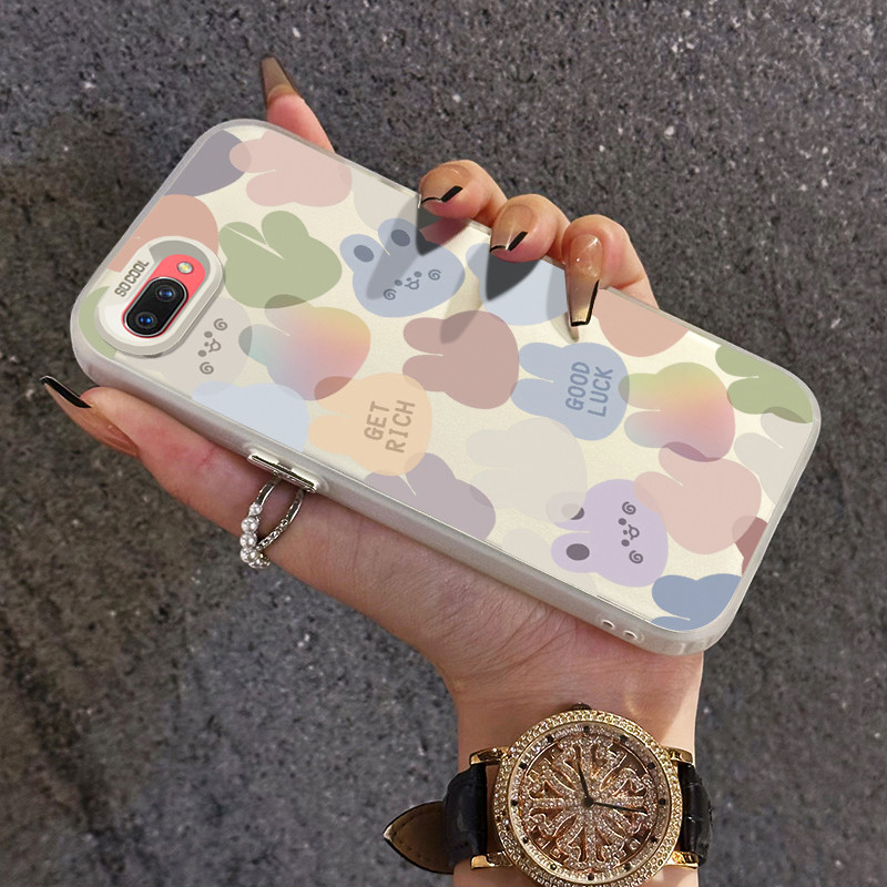 เคสสำหรับ OPPO A5 A3s A12e A7 A5s A12 A12s A11k Realme C1 เคสป้องกันการกระแทกโปร่งใสสำหรับเคสโทรศัพท์มือถือ