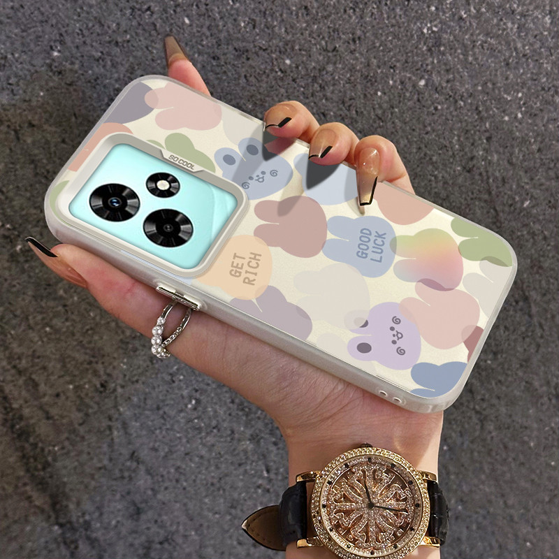 เคสสำหรับ Infinix Hot 30i Hot 30 Play เคสป้องกันการกระแทกโปร่งใสสำหรับเคสโทรศัพท์มือถือ