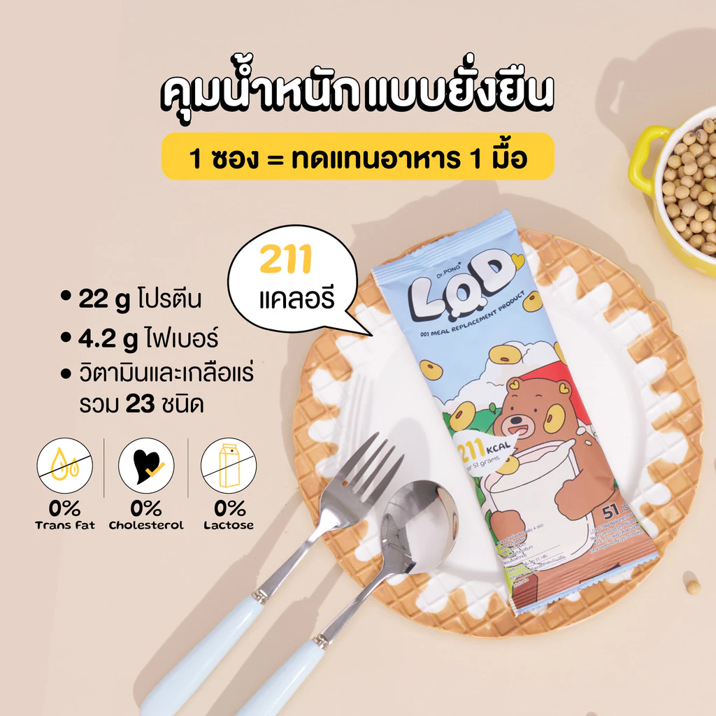 [ช้อปครบ รับฟรี]  Dr.PONG LOD 001 Meal Replacement (MRP) ผลิตภัณฑ์ทดแทนมื้ออาหาร (อาหารควบคุมหรือลดน้ำหนัก) thumbnail 6