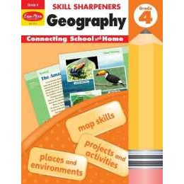 Skill Sharpeners: Geography, Grade 4 Workbook (Skill Sharpeners: Geography) [Paperback]