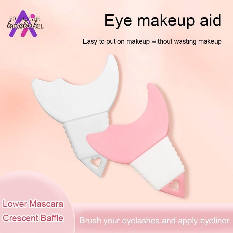 luxelinkอายไลเนอร์รูปหัวใจ Multi-function Eye Makeup Applicator มาสคาร่าแปรง Crescent Eyelash Shield