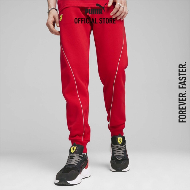 PUMA AUTO - กางเกงวอร์มผู้ชาย Scuderia Ferrari Motorsport Race สีแดง - 62379802