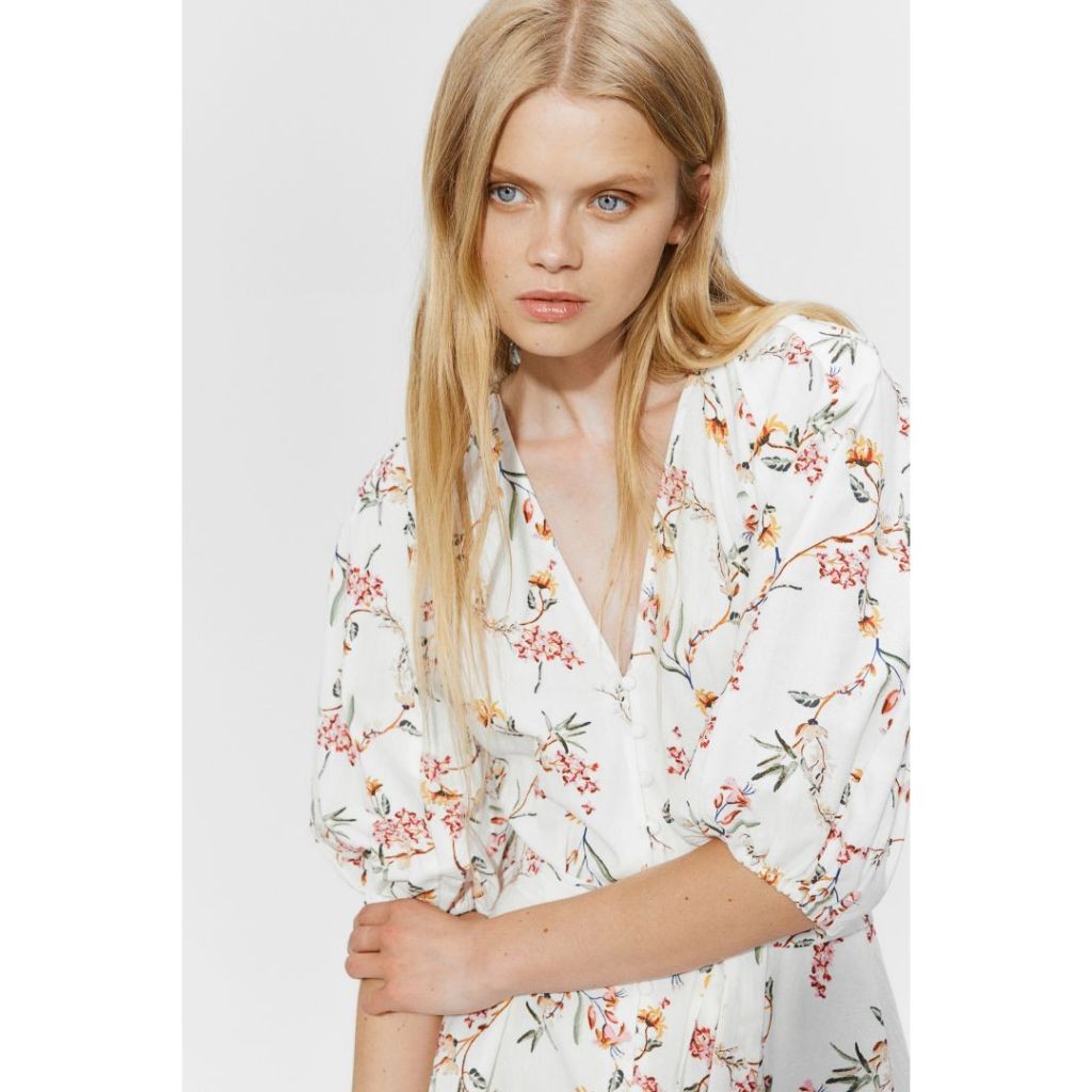 H&M Woman Tie-belt cotton dress 1239272_1