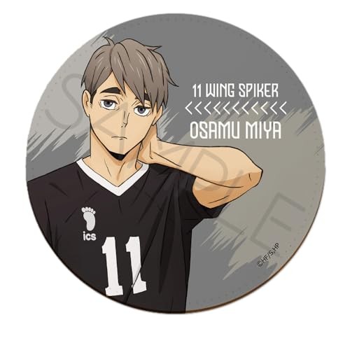 [นำเข้าจากประเทศญี่ปุ่น] SYNC INNOVATION "Haikyu!!" YK [Osamu Miya] ที่รองแก้วหนัง 7th φ88×D7mm หนั
