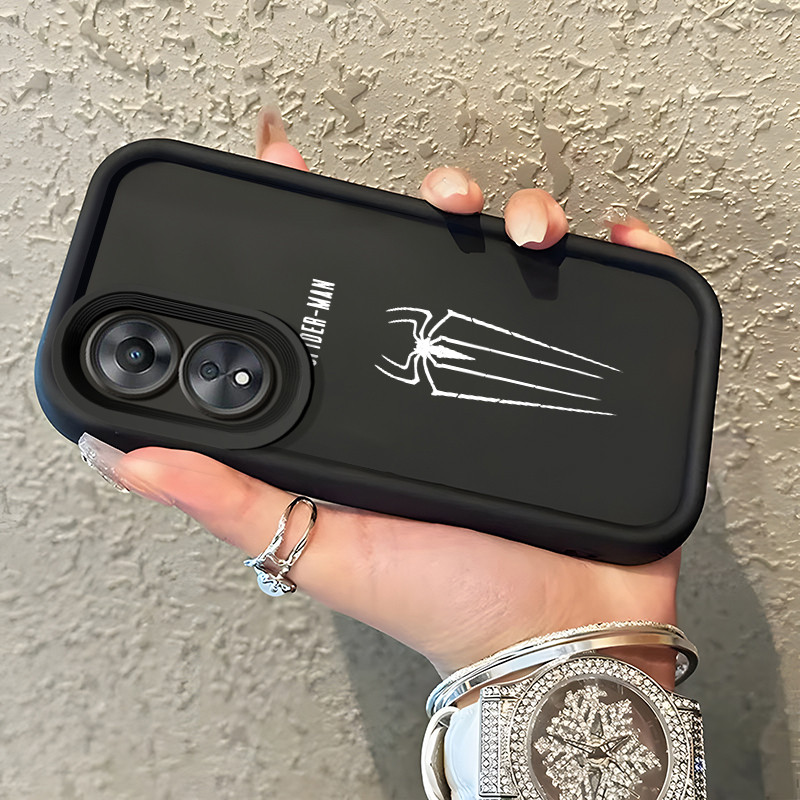 เคสสำหรับ OPPO A58 5G A78 5G A58x 5G A1x 5G A2x 5G เคสโทรศัพท์มีลายแมงมุมซิลิโคนธรรมดากันการตกหล่นเปลือกนิ่ม