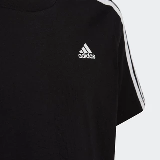 adidas ไลฟ์สไตล์ เสื้อยืด Essentials 3-Stripes Cotton เด็ก สีดำ HR6330