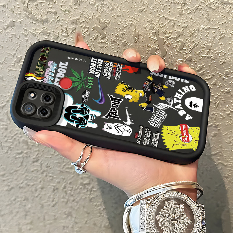 เคสสำหรับ Realme C12 C25 C25s Narzo 20A Narzo 30A Narzo 50A เคสป้องกันการกระแทกซิลิโคนป้องกันลายนิ้วมือที่ทันสมัย
