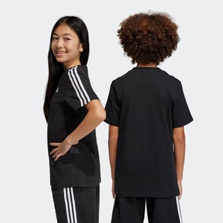adidas ไลฟ์สไตล์ เสื้อยืด Essentials 3-Stripes Cotton เด็ก สีดำ HR6330