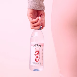 Evian Natural Mineral Water เอเวียง น้ำแร่ธรรมชาติ ขวดพลาสติก 330 มล. แพ็ค 24 ขวด