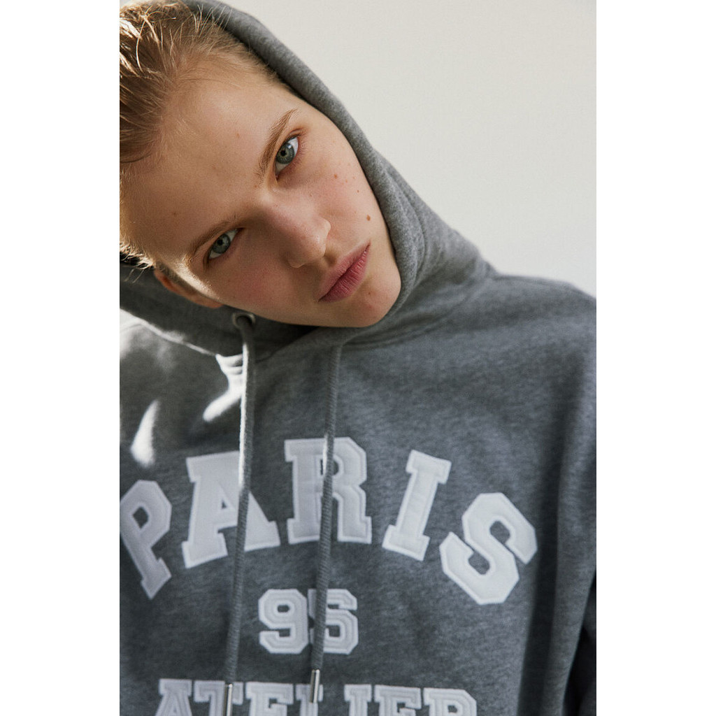 H&M Woman Text-motif hoodie 1099646_1