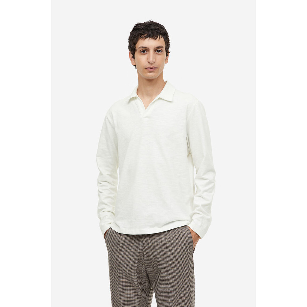 H&M Man Regular Fit Long-sleeved polo shirt 1185908_1
