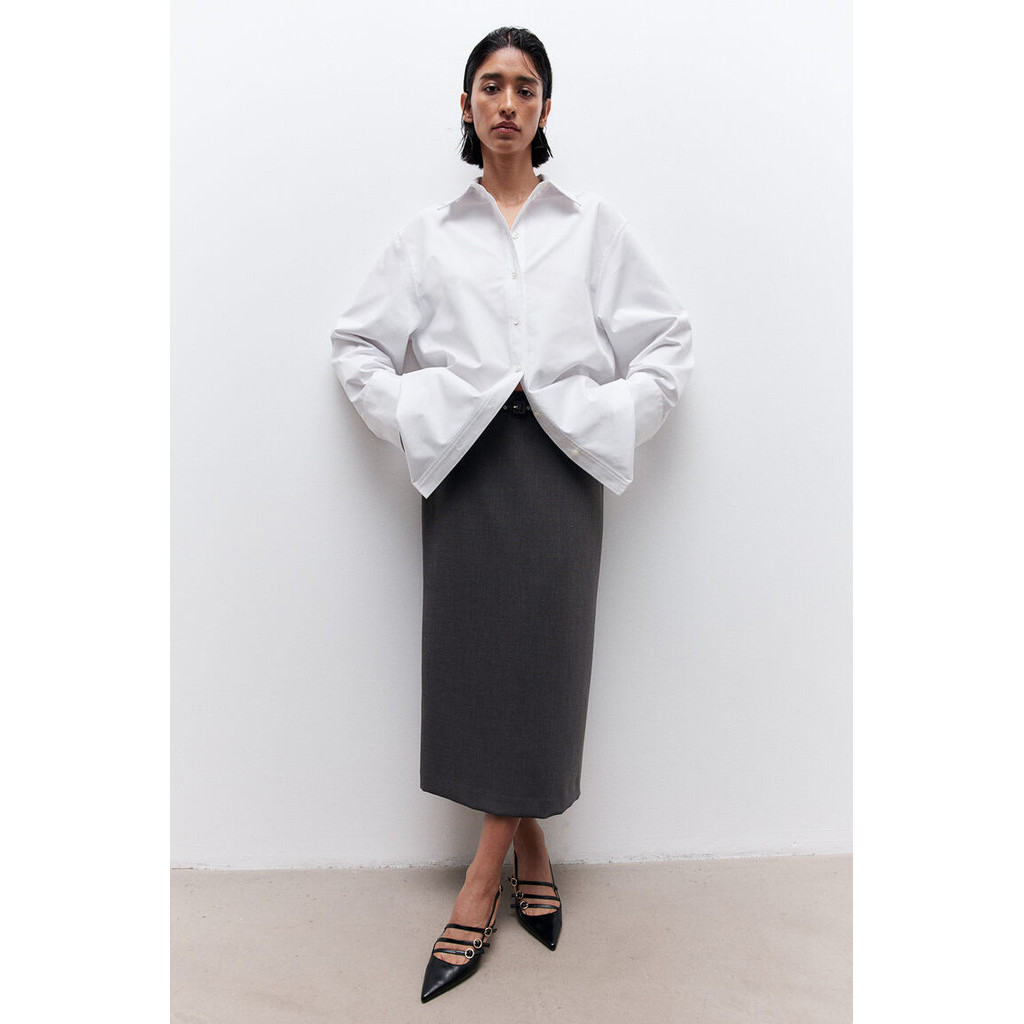 H&M Woman Belted pencil skirt 1239354_1