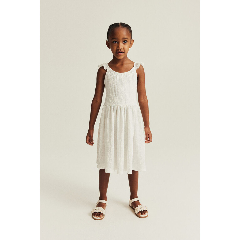 H&M Girl Flounce-trimmed jersey dress 1207518_1