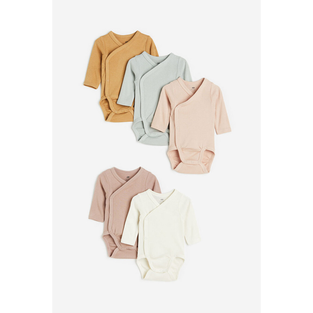 H&M Boy 5-pack wrapover bodysuits 0814306_7