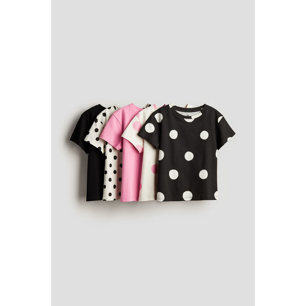H&M Girl 5-pack printed jersey tops 0963494_3