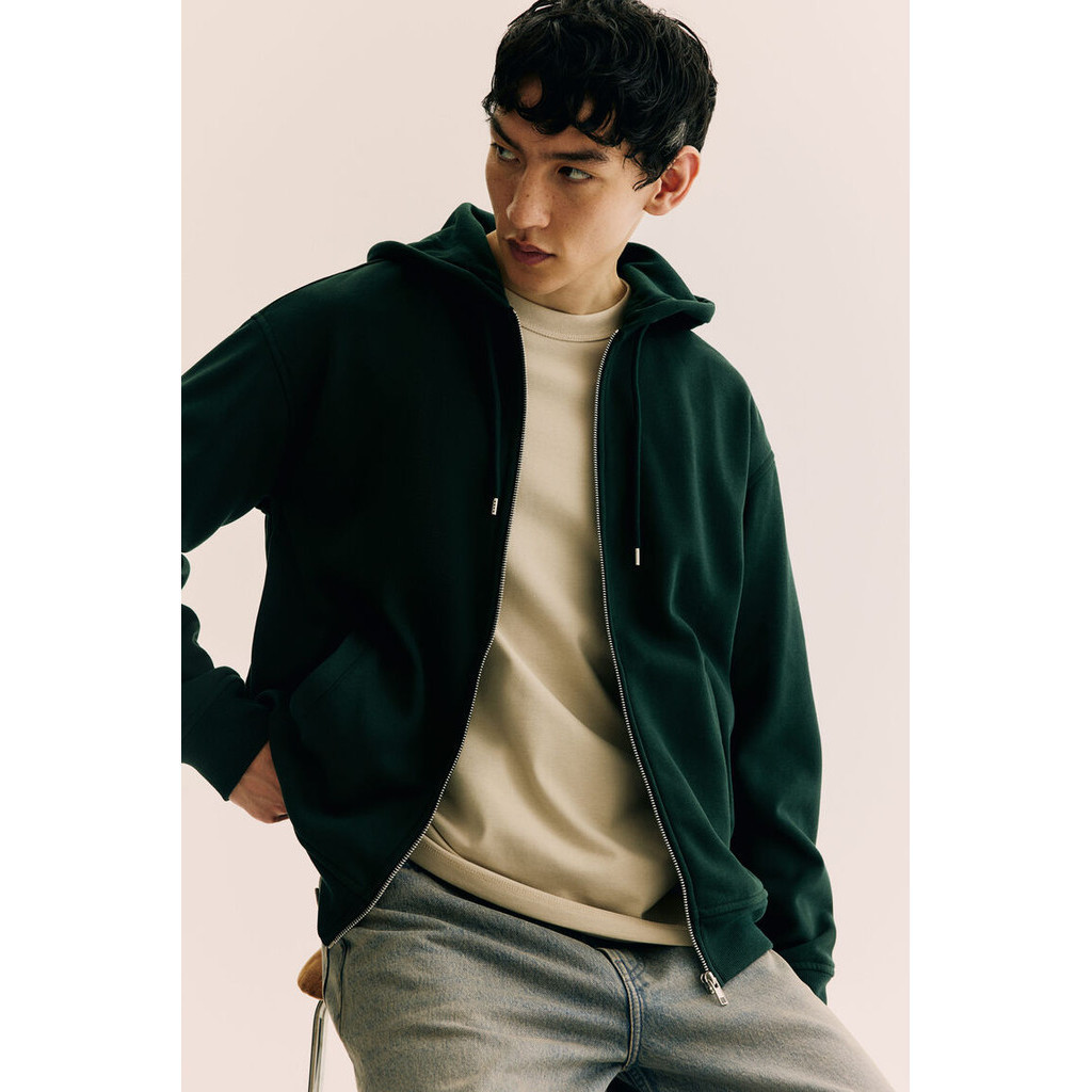 H&M Man Loose Fit Zip-through hoodie 1011890_5