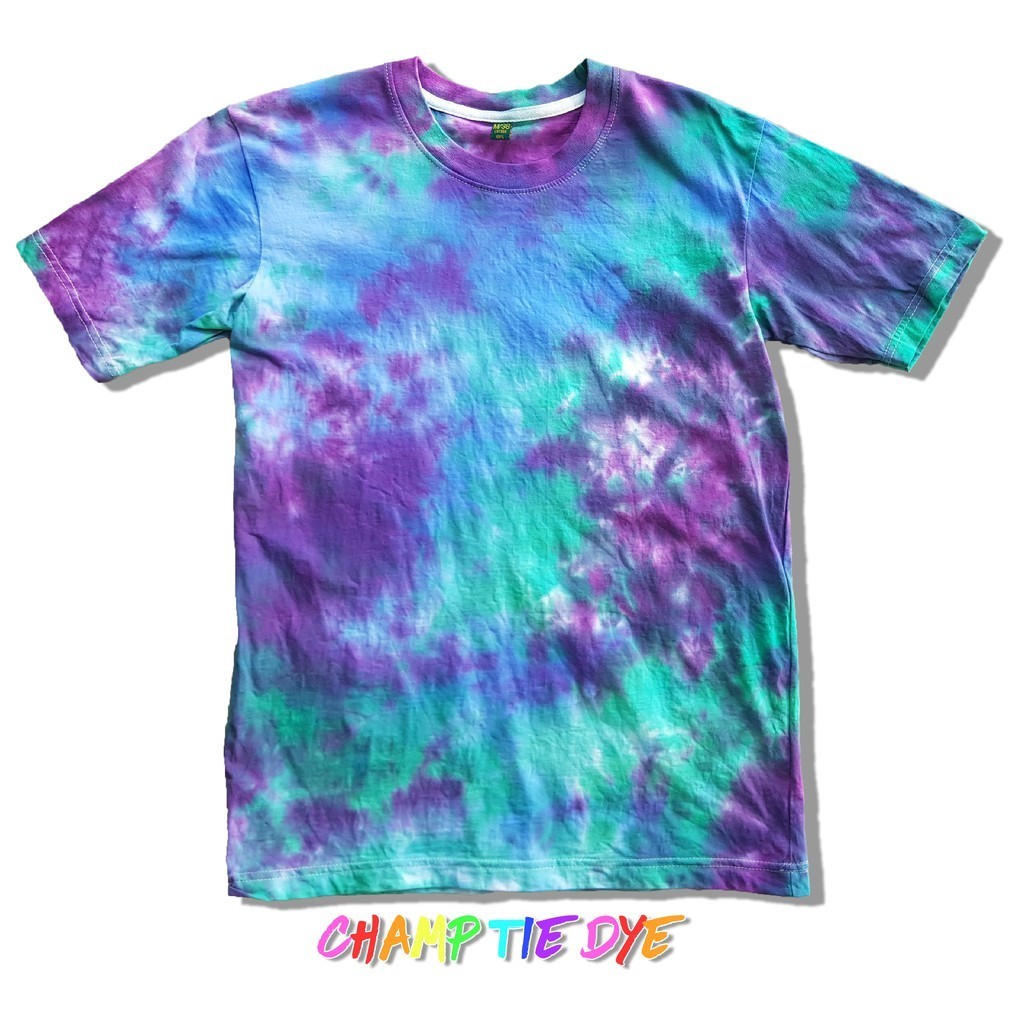 เสื้อยืดมัดย้อม โอเวอร์ไซส์ คอกลม ผ้าฝ้าย เสื้อเด็ก Tie Dye Oversized kids T-shirt unisex cotton