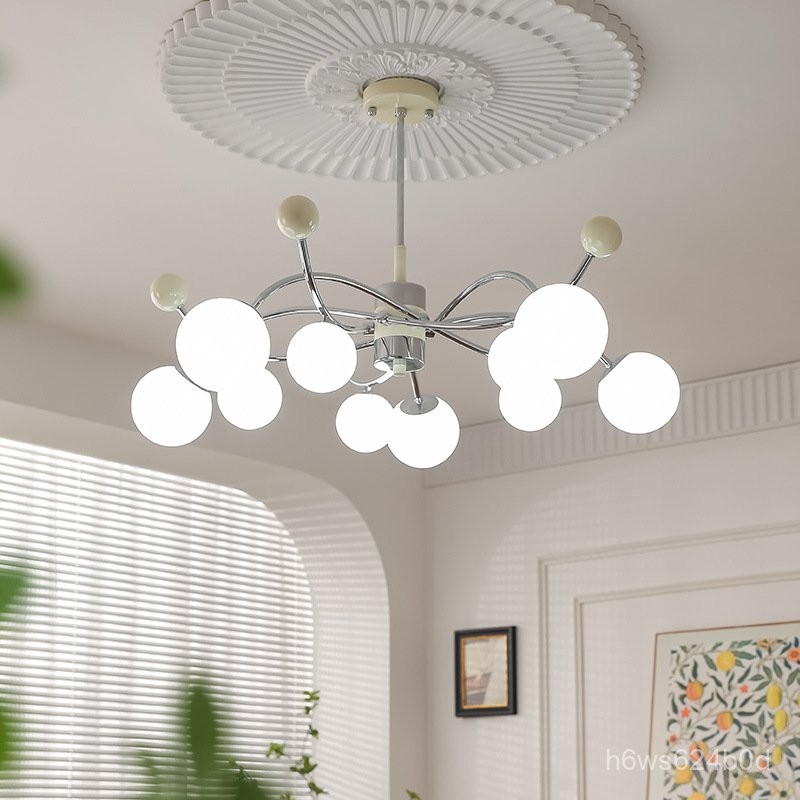 สไตล์ฝรั่งเศส vintage โคมระย้าห้องนั่งเล่นยุคกลาง HO9T