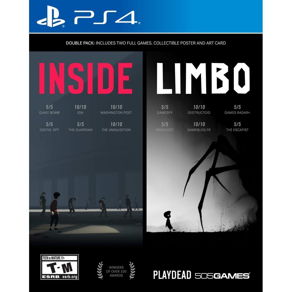 505 Games INSIDE LIMBO Double Pack (นำเข้า: อเมริกาเหนือ) - PS4 1930 สินค้าใหม่เอี่ยมและถูกต้องตามกฎ
