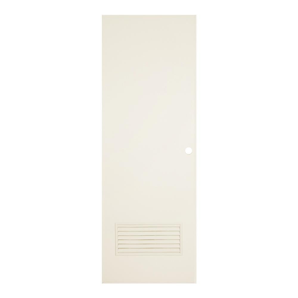 HomePro ประตูห้องน้ำ PVC AZ-2 เกล็ดล่าง UV มอก.70X200 ซม. สีครีม แบรนด์ AZLE