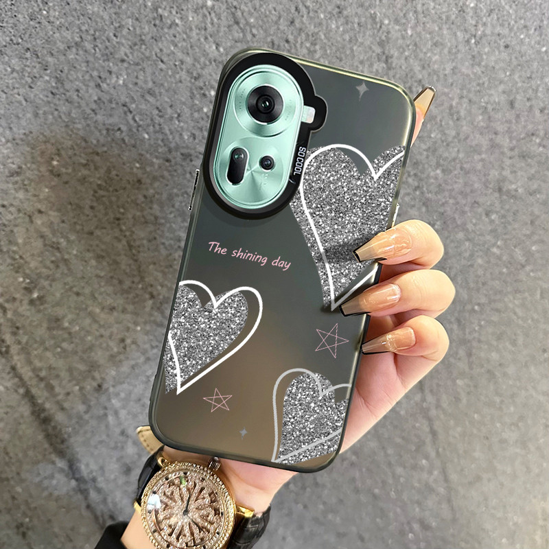 เคสสำหรับ OPPO Reno 11 5G Reno 10 5G Reno 10 Pro 5G Reno 8T 5G เคสโทรศัพท์แฟชั่นผู้หญิงฝาครอบซิลิโคนใสเปลือกแข็ง