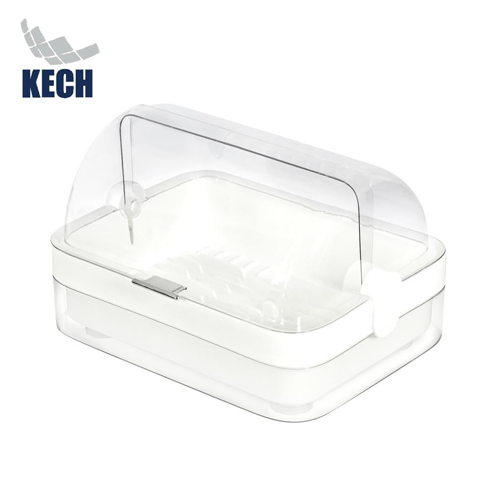KECH ชั้นคว่ำจานพลาสติกฝาครอบใส IVORY จัดส่งโดย HomePro