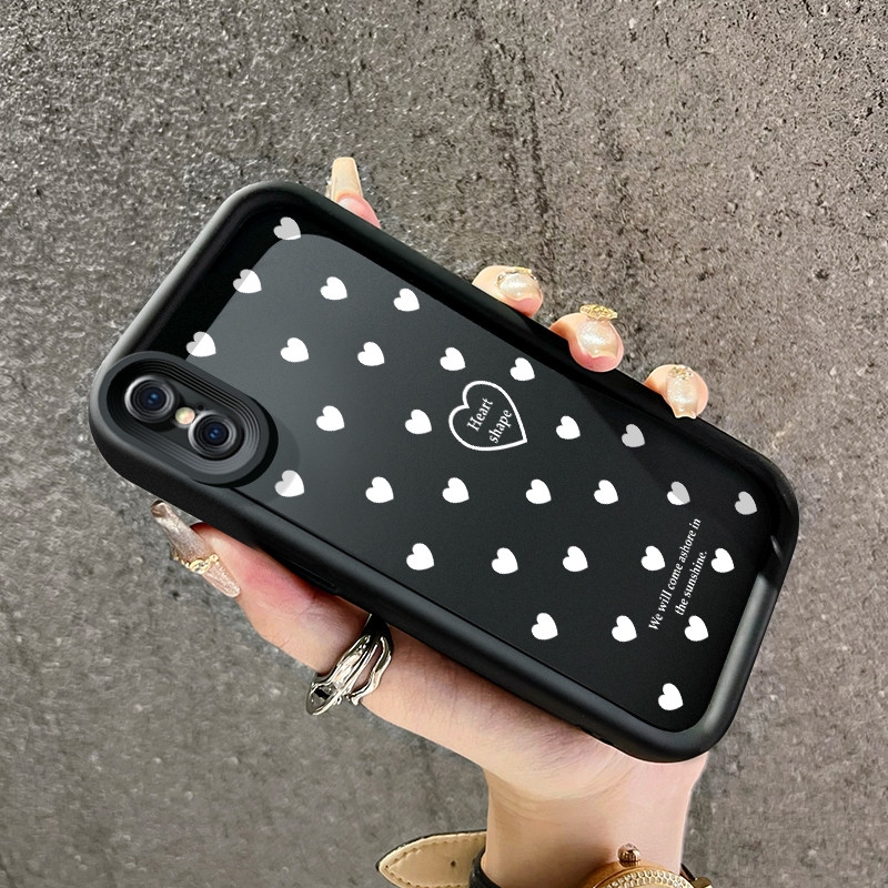 เคสสำหรับ iPhone X Xs Xr Xs Max เคสนิ่มซิลิโคนเคสโทรศัพท์มีลายรูปหัวใจสุดสร้างสรรค์