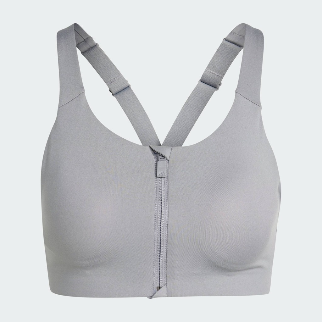 adidas Training TLRD Impact Luxe High-Support Zip Bra Women Grey IT6656