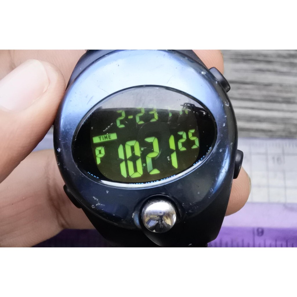 นาฬิกา Vintage มือสองญี่ปุ่น ALBA Spoon W650 4060 LCD Digital ผู้ชาย ระบบ Quartz รูปไข่ 38mm ใช้งานไ