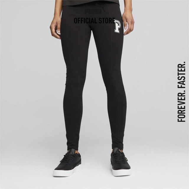 PUMA BASICS - เลกกิ้งผู้หญิง PUMA SQUAD Leggings สีดำ - 62149001