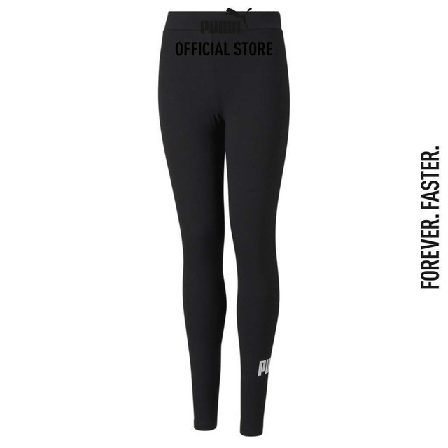 PUMA KIDS - กางเกงเลกกิ้งเด็กโต Essentials Logo Leggings สีดำ - 58703501