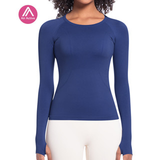 Yoga Sports T-shirt Long Sleeve Knitting Moisture-wicking