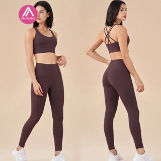 AirActive Leisure ชุดสปอร์ตบรา และกางเกงกีฬา เอวสูง แต่งกระเ…