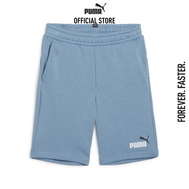 PUMA KIDS - กางเกงขาสั้นเด็กโต Essentials+ Two-Tone สีฟ้า - 58698920