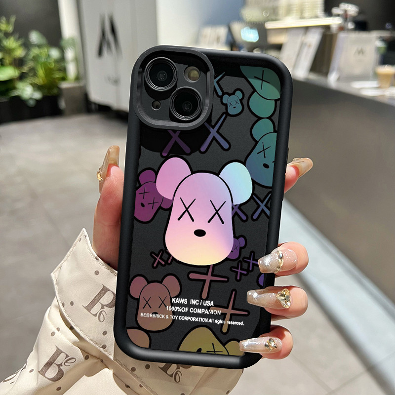 เคสสำหรับ OPPO A36 OPPO A76 OPPO A96 เคสนิ่มซิลิโคนเคสโทรศัพท์มีลายหมีทันสมัยกันกระแทก - รูปที่ 4