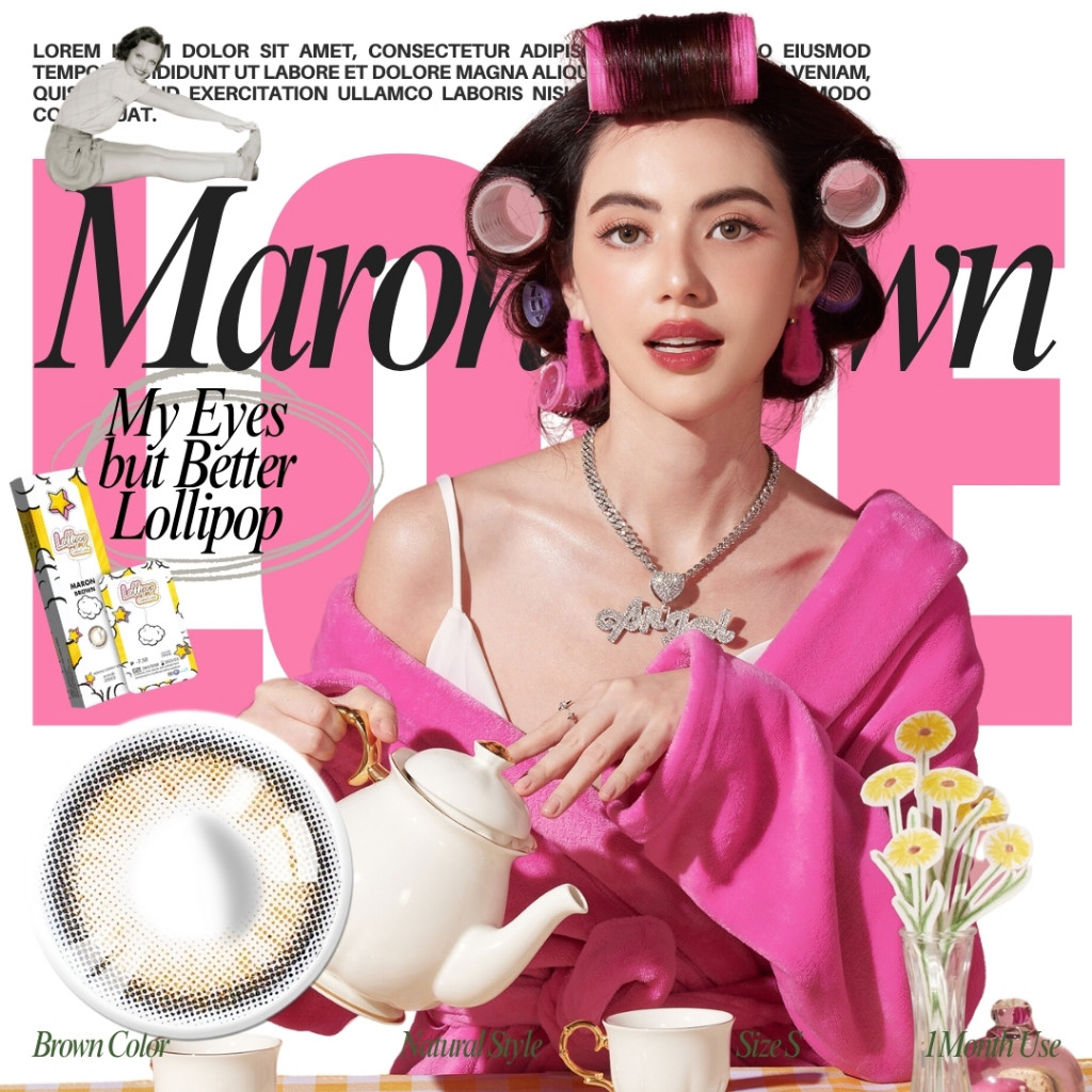 Lollipop My Days Contact Lens Maron Brown คอนแทคเลนส์