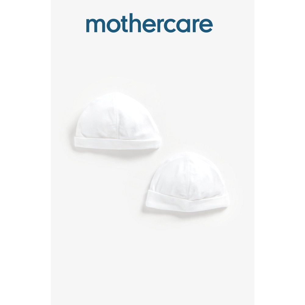 หมวกเด็กทารก Mothercare White Baby Hats - 2 Pack CC121