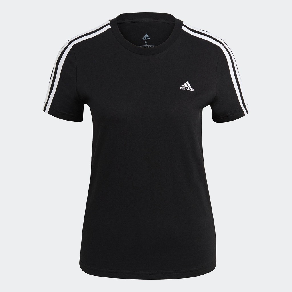 adidas Lifestyle Essentials Slim 3-Stripes Tee Women Black GL0784