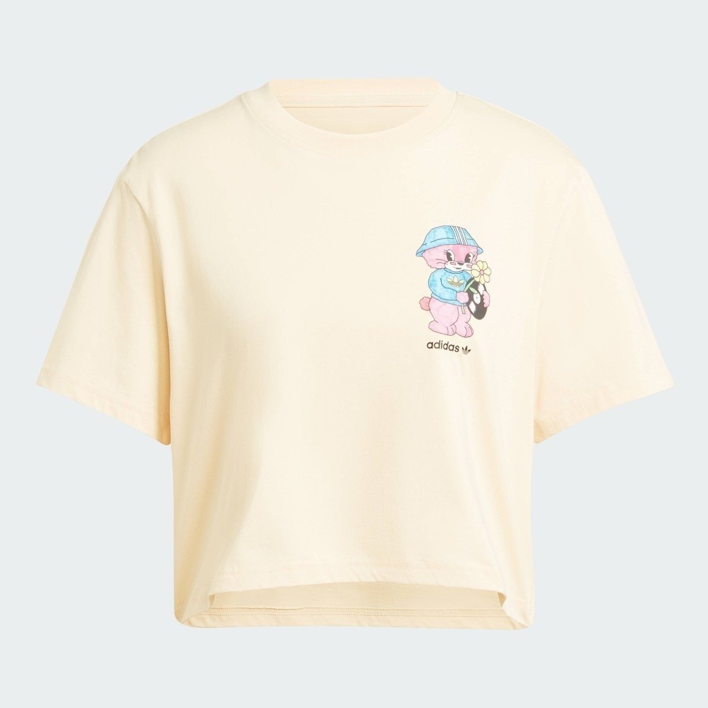 adidas Lifestyle Adidorable Cropped Tee Women Pink IN4125