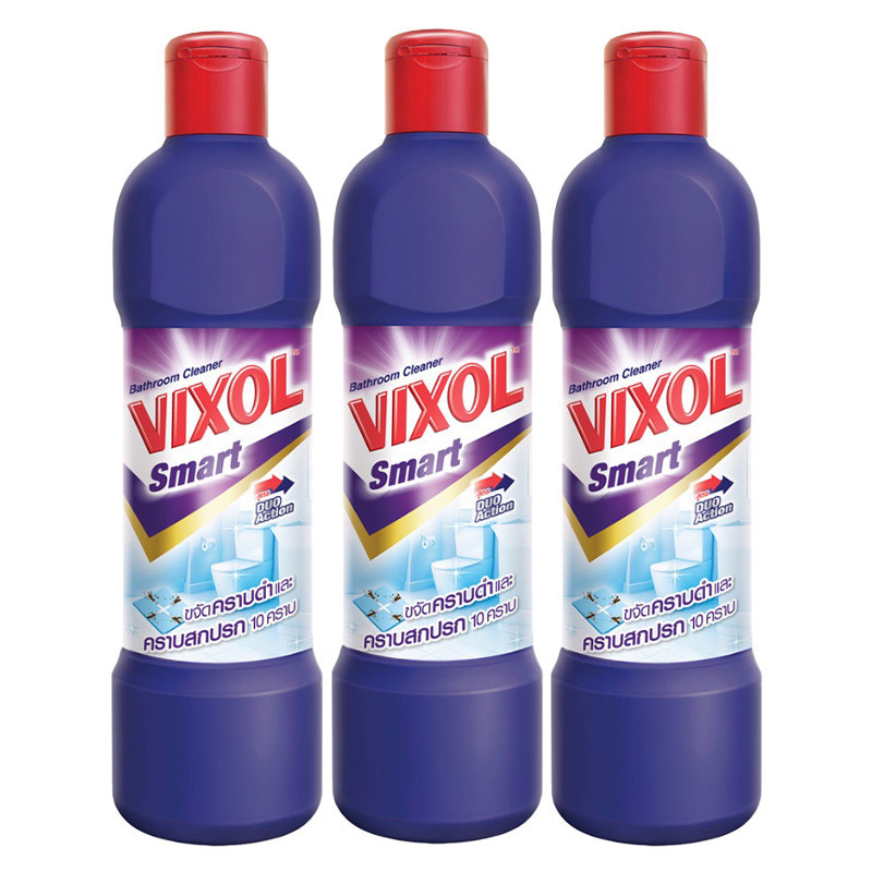 วิกซอล สมาร์ท น้ำยาล้างห้องน้ำ 450 มล. x 2+1 VIXOL Violet Smart Bathroom Cleaner450 ml x 2+1