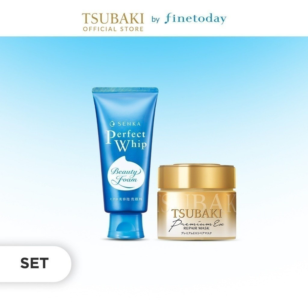 [All In One] TSUBAKI พรีเมียม อีเอ็กซ์ รีแพร์ มาส์ก และ เพอร์เฟ็ค วิป เอ Premium EX Repair Mask + Perfect Whip A