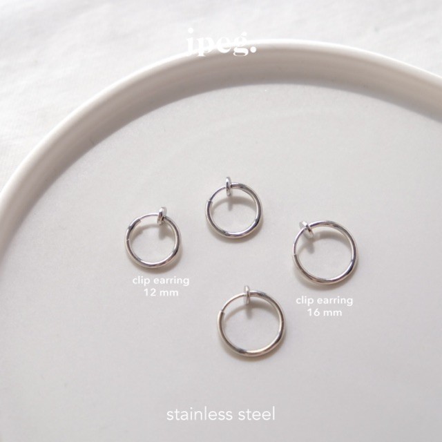 JPEG - Clip Earring (Stainless Steel) ต่างหูหนีบ