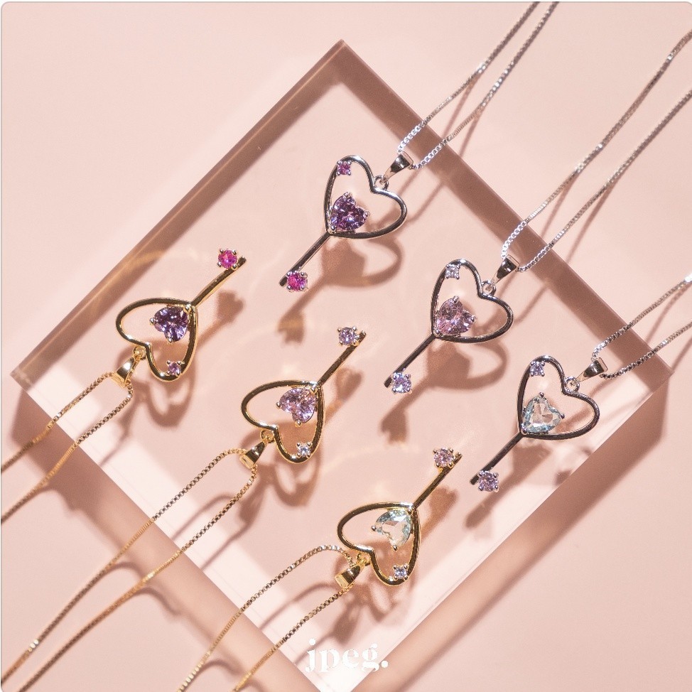 JPEG - Key Heart Necklace
